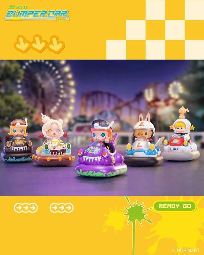  Mô hình đồ chơi Blind box Popcar Bumper Car Series (Niềm Vui Xe Điện Đụng) - POP MART 