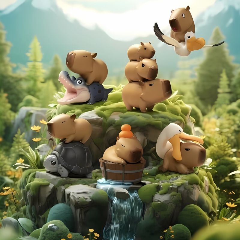 Mô hình đồ chơi Blind Box Capybara Series ANIMAL HEAVENLY BODY