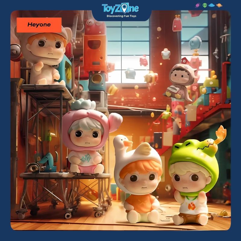  Mô hình đồ chơi Blind box Fun Factory Machine Mini Series 2 ( Nhà Máy Vui Vẻ ) HEYONE 