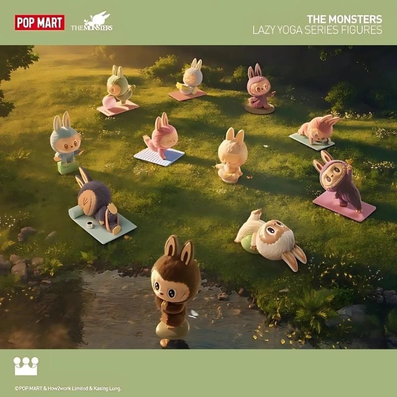 Mô hình đồ chơi Blind box Labubu The Monsters Lazy Yoga POP MART