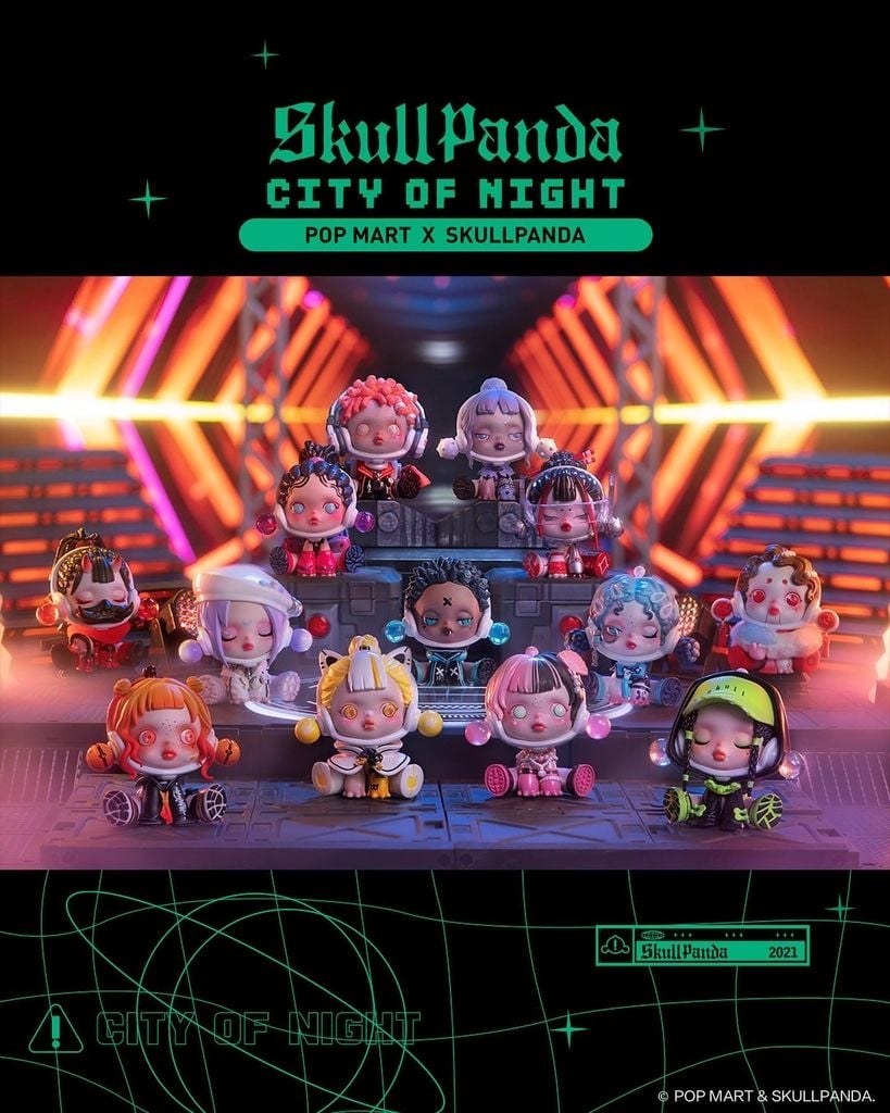 Mô hình đồ chơi Blind box Skull Panda City Of Night Series (Thành Phố Ngầm Về Đêm) - POP MART