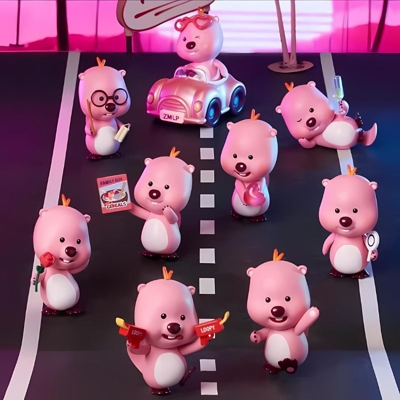Mô hình đồ chơi Blind box Zanmang Loopy Series Neon Road MINISO