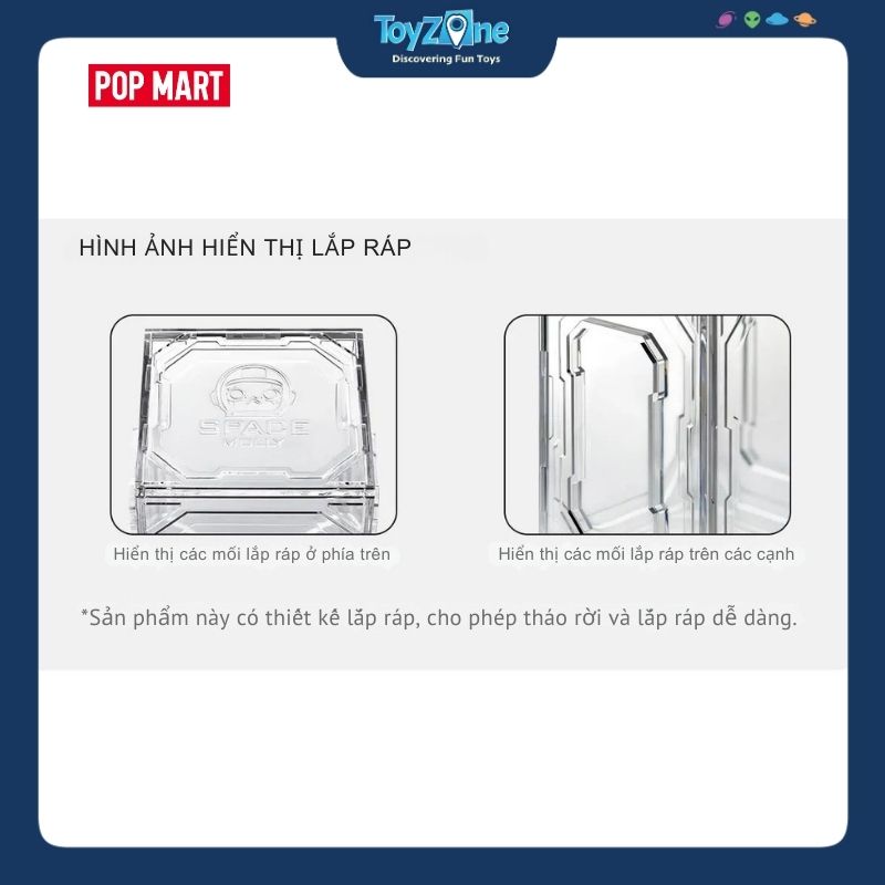  Hộp Trưng Bày Space Molly 100% POP MART 