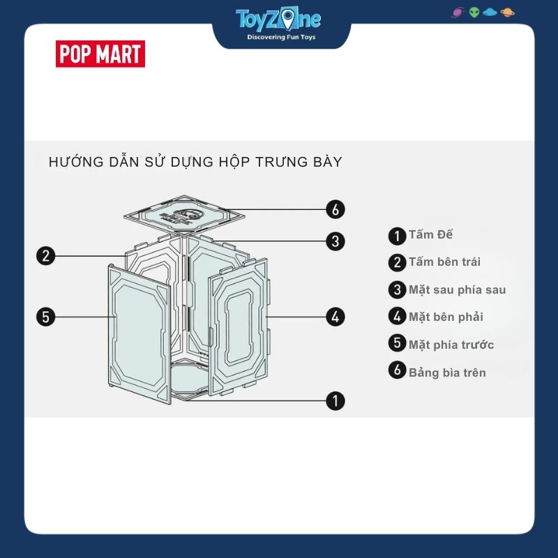  Hộp Trưng Bày Space Molly 100% POP MART 