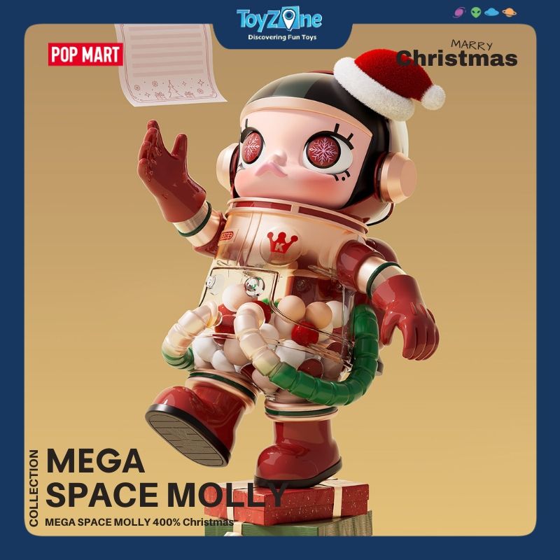 Mô hình đồ chơi Mega Space Molly 400% Christmas 2024  ( Molly Giáng Sinh 400% ) POP MART