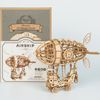 Mô hình gỗ lắp ráp 3D Airship (Xe Đua Khinh Khí Cầu) (Wood Color) - Robotime TG407 - WP059