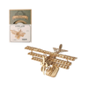 Mô hình gỗ lắp ráp 3D Bi-Plane (Máy Bay Biplane) (Wood Color) - Robotime TG301 - WP051