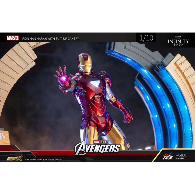 Mô hình Iron man Mark 6 with Suit up Gantry 1:10 ZDToys