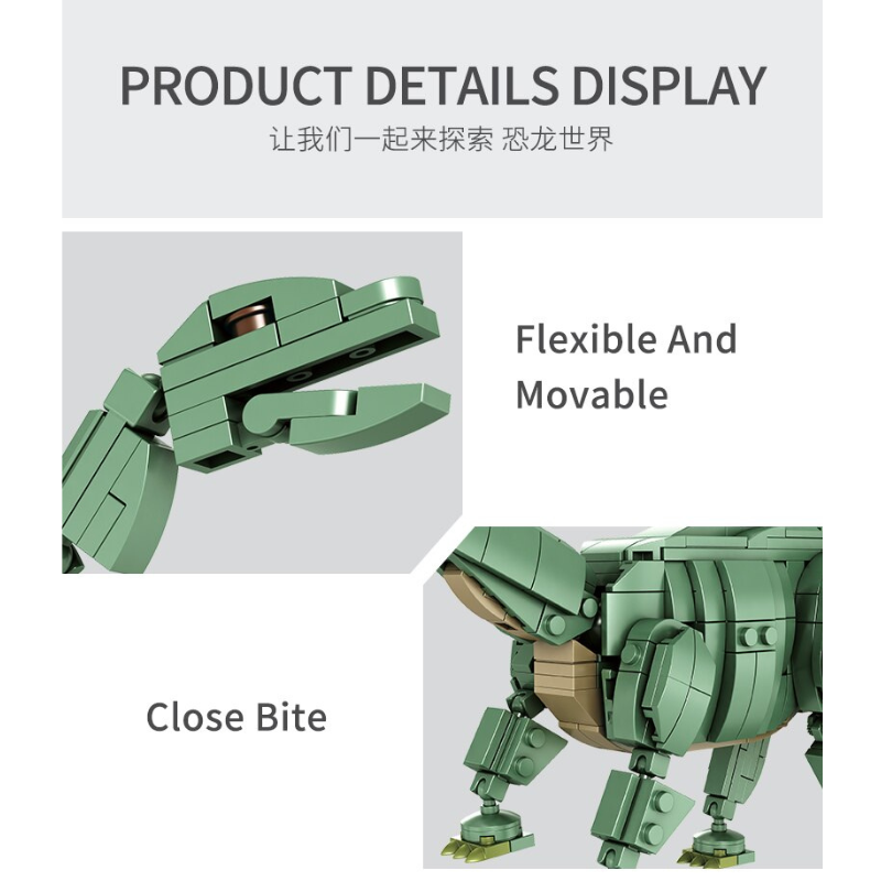  Mô hình đồ chơi lắp ráp Khủng Long Cổ Đại Panlos Brick 