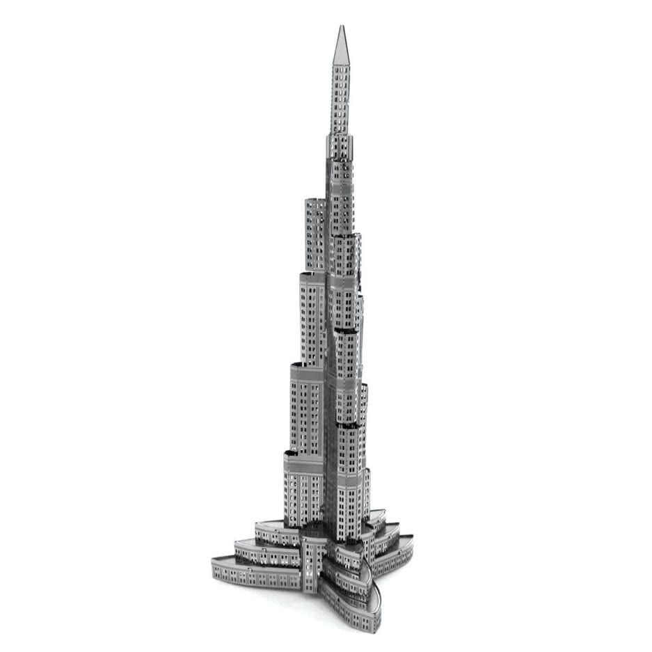  Mô hình kim loại lắp ráp 3D Burj Khalifa (Silver) - Metal Mosaic MP887 