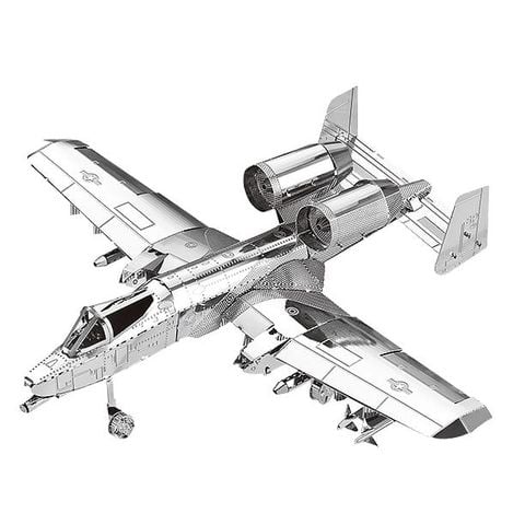 Mô hình kim loại lắp ráp 3D Chiến Đấu Cơ A-10 (Silver) – Metal Works MP307