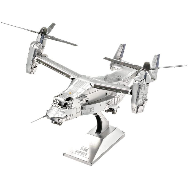 Mô hình kim loại lắp ráp 3D V-22 Osprey (Máy Bay Quân Sự Đa Nhiệm V-22 Osprey) (Silver) - Metal Head MP927