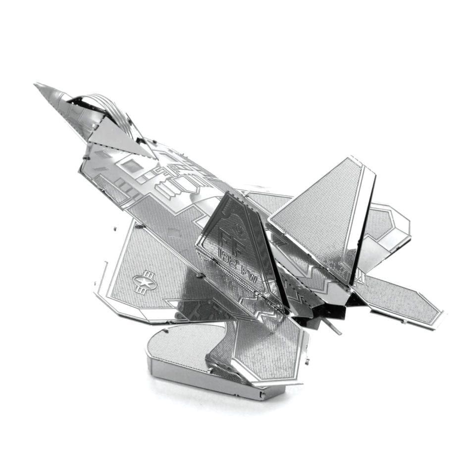 Mô hình kim loại lắp ráp 3D Phản Lực F22 Raptor (Silver) - Metal Mosaic MP848
