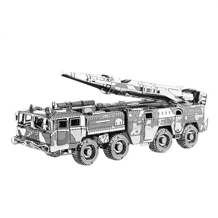  Mô hình kim loại lắp ráp 3D DF-11 Missile Carrier (Xe Rocket DF-11) (Silver) – Metal Works MP455 