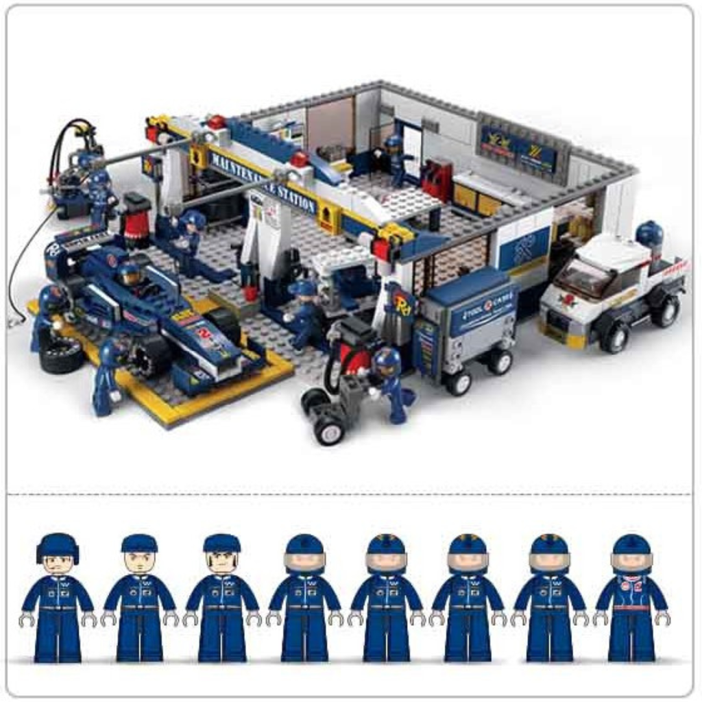  Bộ đồ chơi lắp ráp mô hình Cứu Hộ Xe Đua F1 SLUBAN 