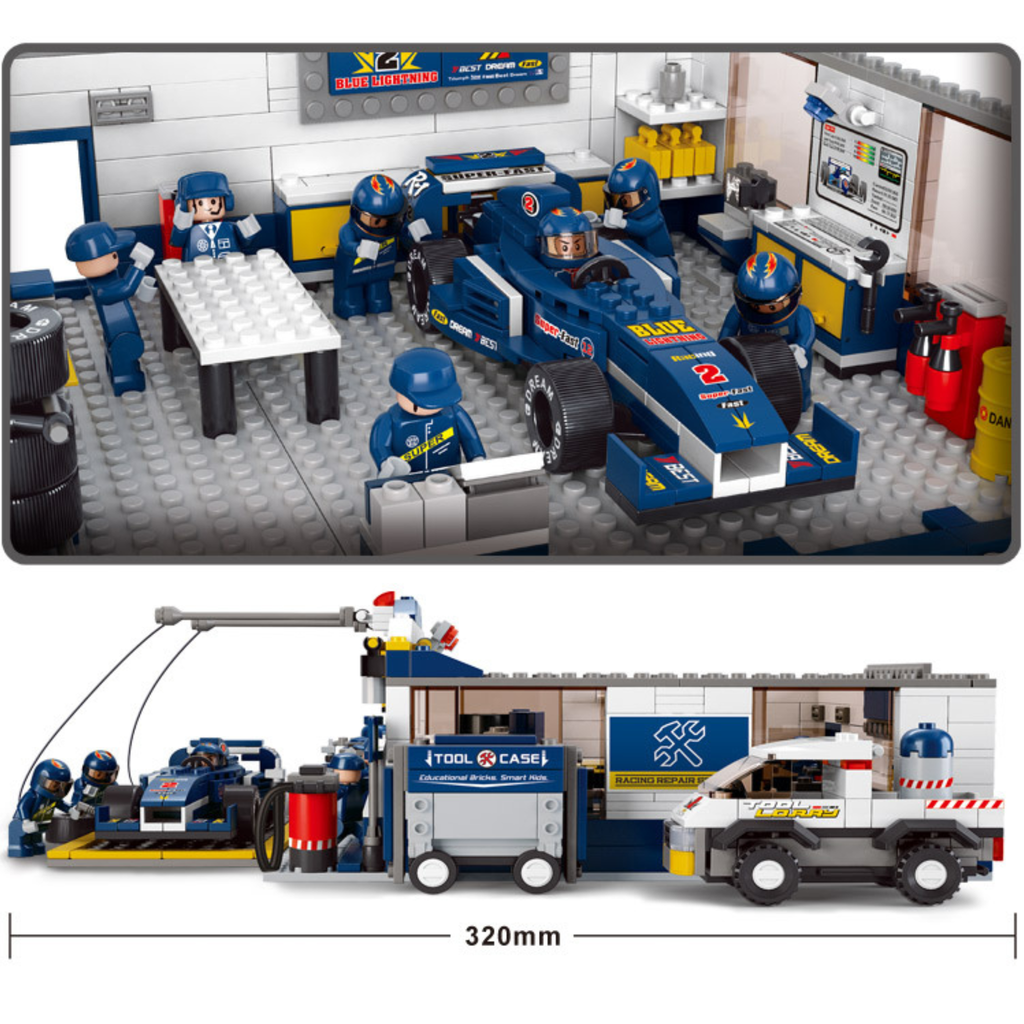  Bộ đồ chơi lắp ráp mô hình Cứu Hộ Xe Đua F1 SLUBAN 