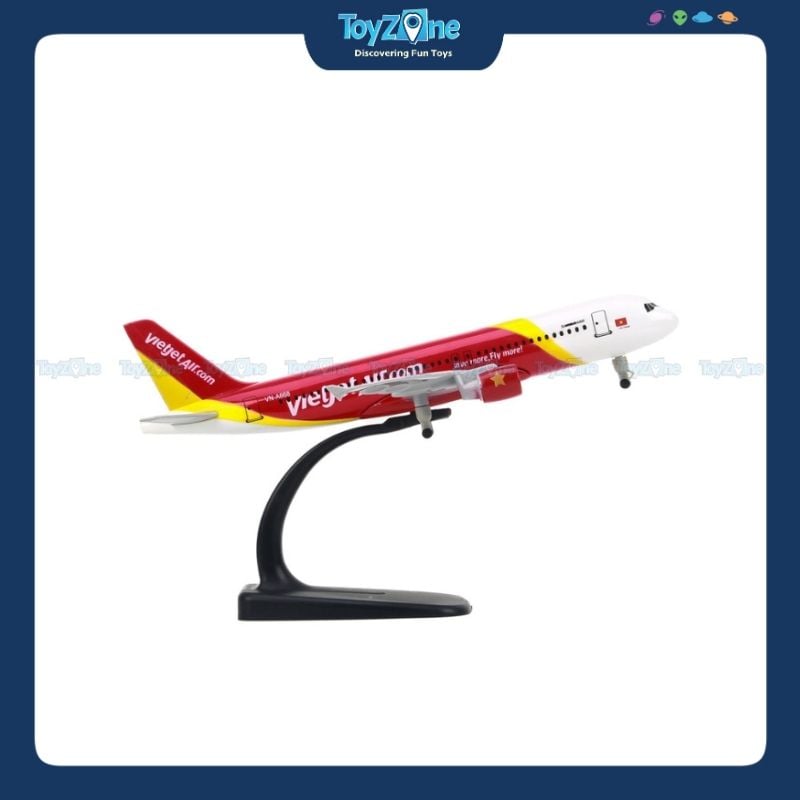 Mô hình máy bay Vietjet Air Airbus A320 20cm Everfly