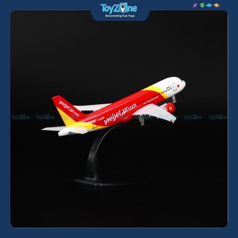 Mô hình máy bay Vietjet Air Airbus A320 20cm Everfly