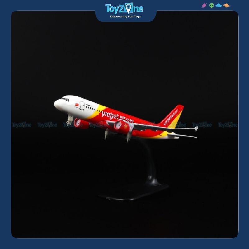Mô hình máy bay Vietjet Air Airbus A320 20cm Everfly