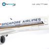  Mô hình máy bay Singapore Airlines 47cm lắp ráp có đèn Everfly 