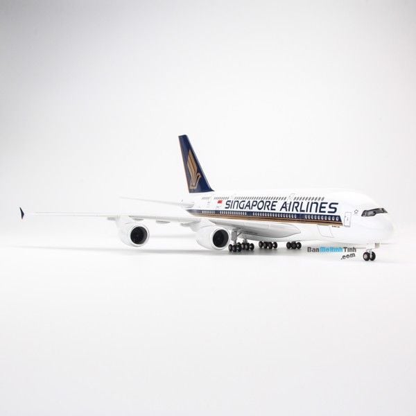 Mô hình máy bay Singapore Airlines 47cm lắp ráp có đèn Everfly