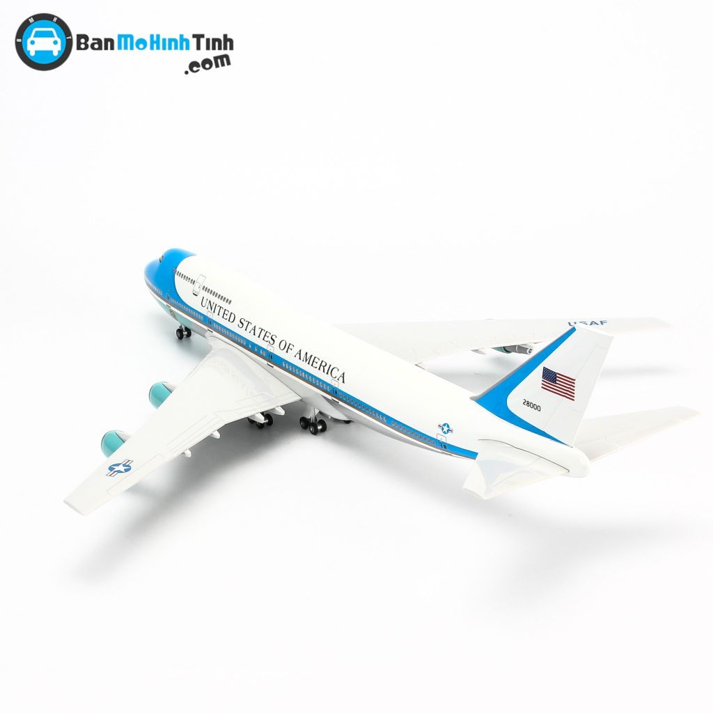 Mô hình máy bay Air Force One Boeing B747 47cm lắp ráp có đèn Everfly   banmohinhtinhcom