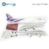  Mô hình máy bay Thai Airways 47cm lắp ráp có đèn Everfly 