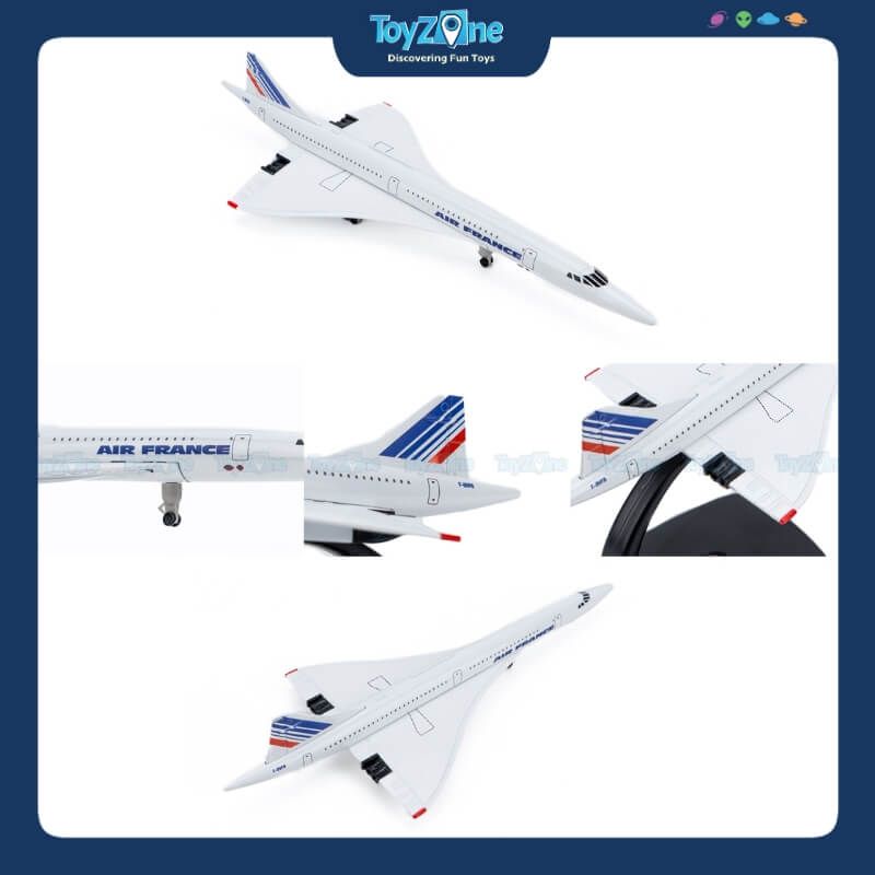 Mô hình máy bay Concorde Air France 20cm Everfly