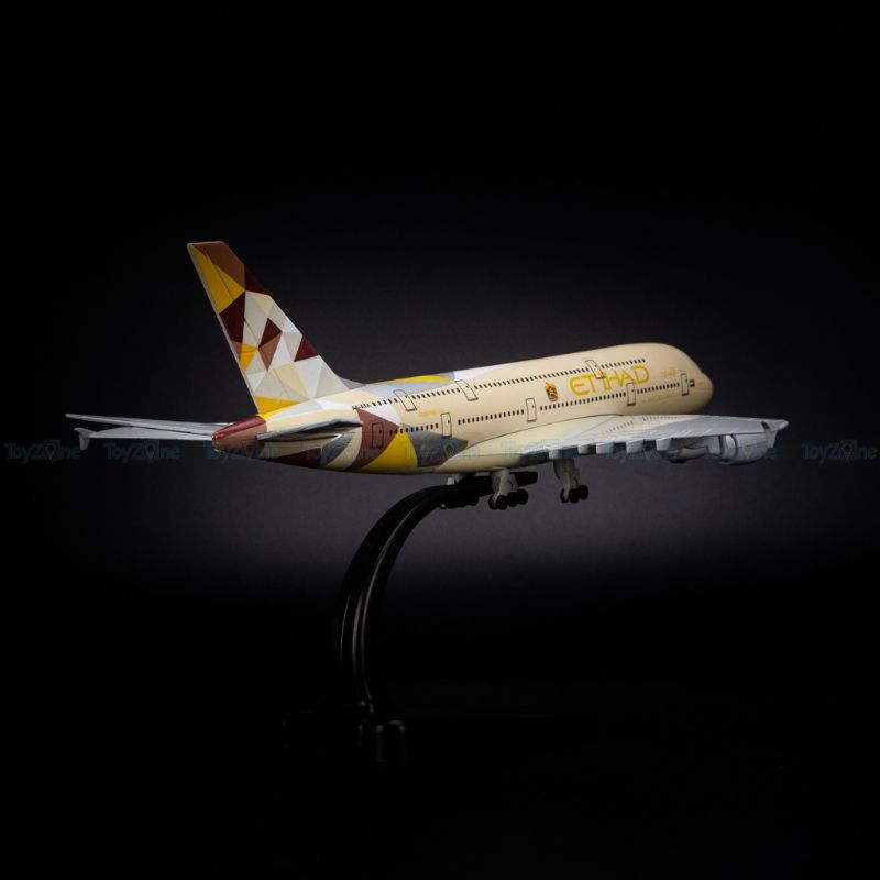 Mô hình máy bay Etihad Airways Airbus A380 20cm Everfly
