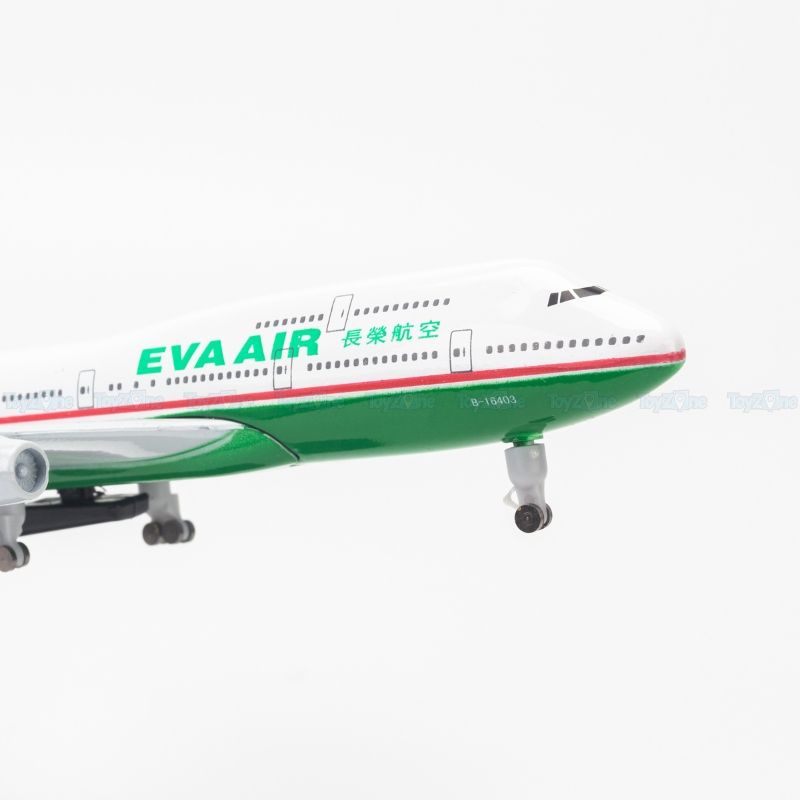 Mô hình máy bay Eva Air Boeing B747 20cm Everfly VG411