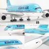  Mô hình máy bay Korean Air 47cm lắp ráp có đèn Everfly 