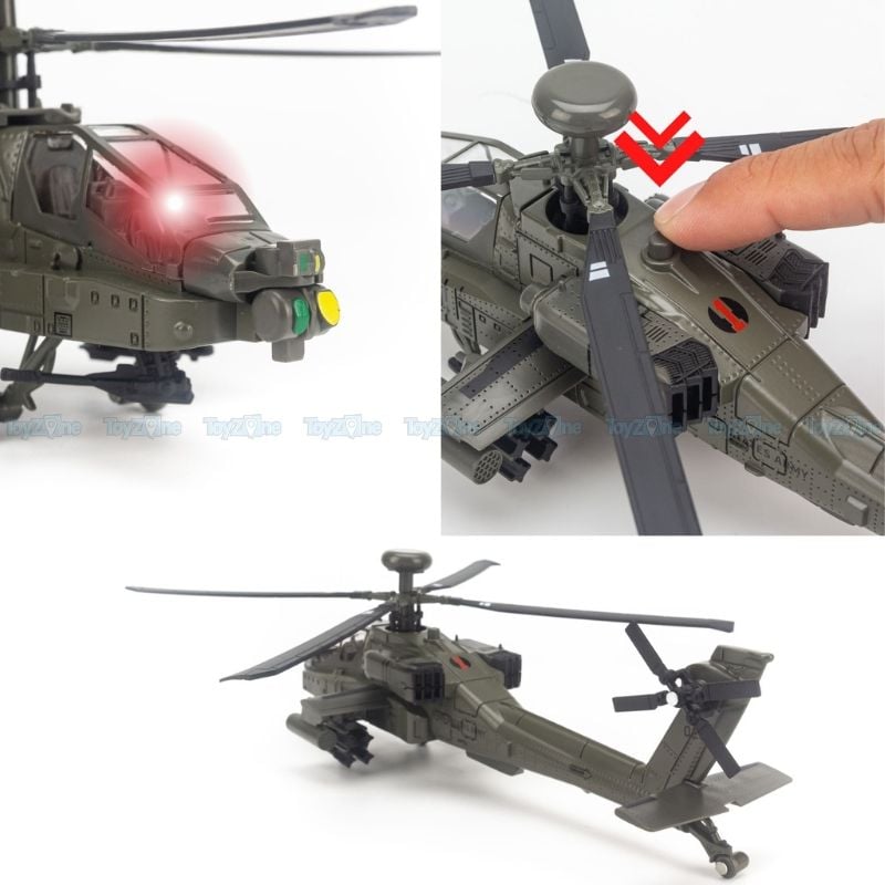 Mô hình máy bay quân sự Apache AH-64 Huayi
