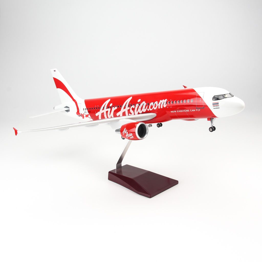 Mô hình máy bay Air Asia Airbus A320 47cm lắp ráp có đèn Everfly ...