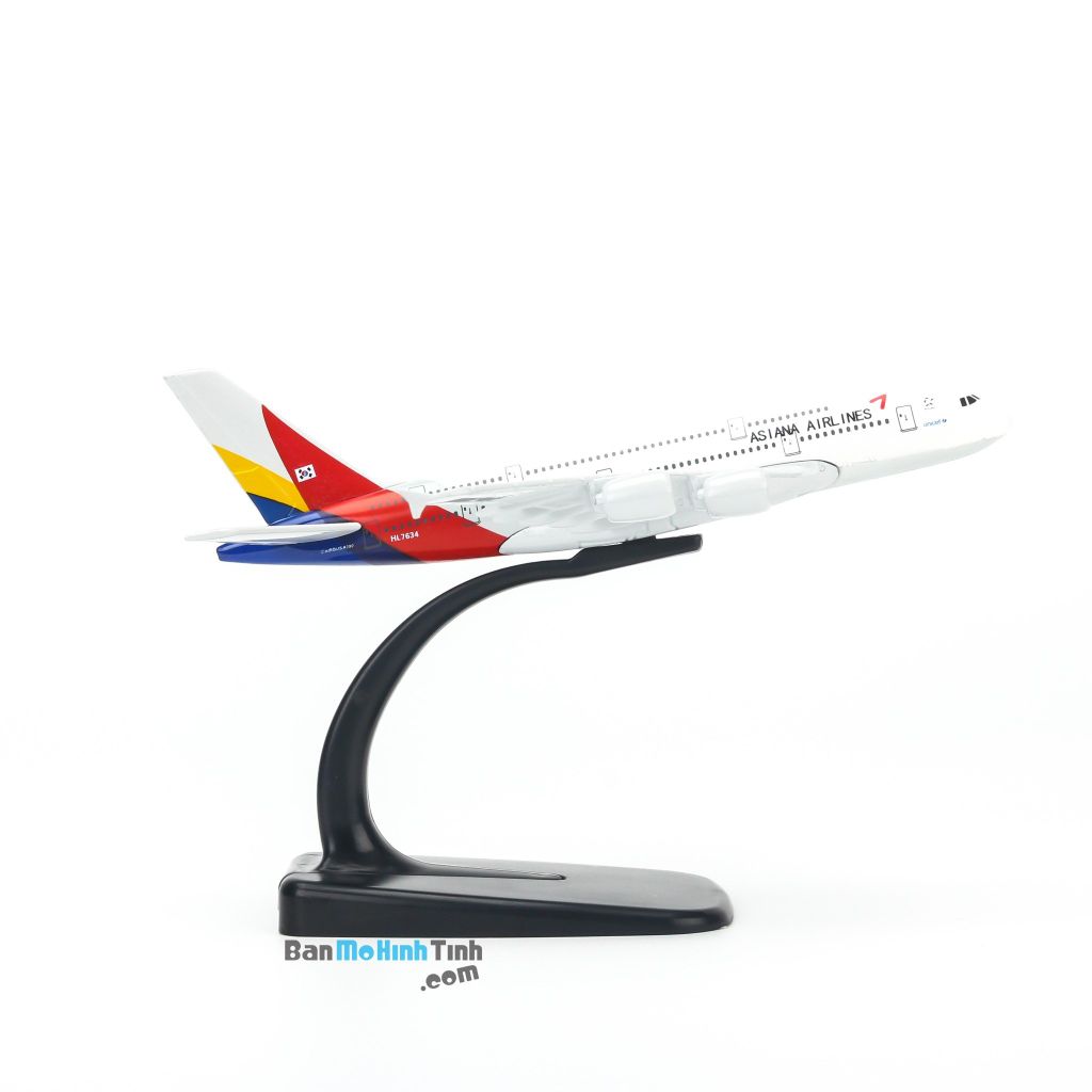 Mô hình máy bay tĩnh Asiana Airlines Airbus A380 16cm Everfly giá rẻ (3)