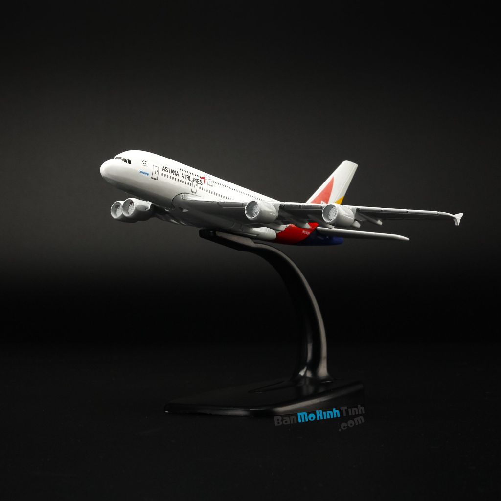 Mô hình máy bay tĩnh Asiana Airlines Airbus A380 16cm Everfly giá rẻ (8)