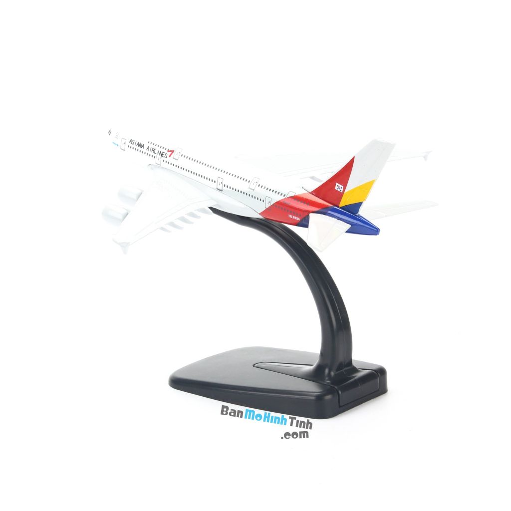 Mô hình máy bay tĩnh Asiana Airlines Airbus A380 16cm Everfly giá rẻ (5)