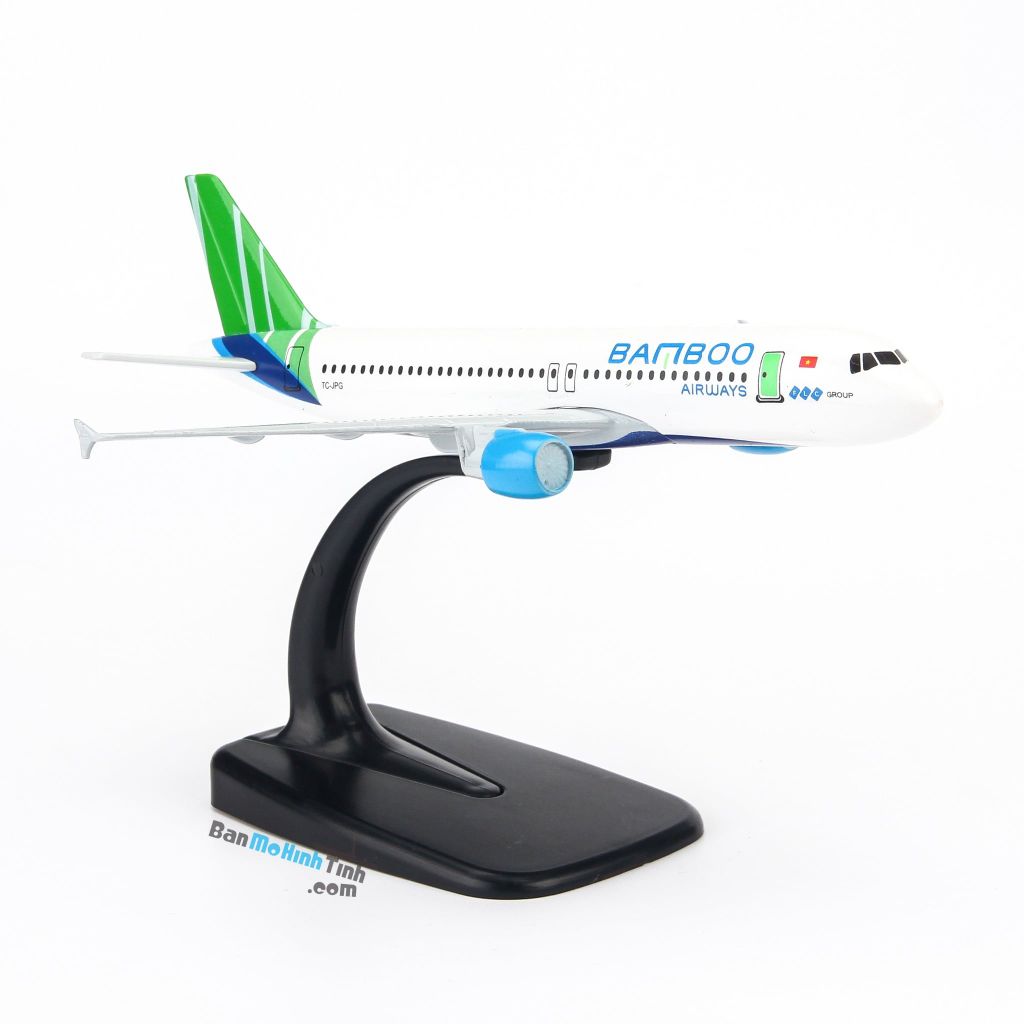 Mô hình máy bay tĩnh Bamboo Airways Airbus A320 16cm Everfly giá rẻ (1)
