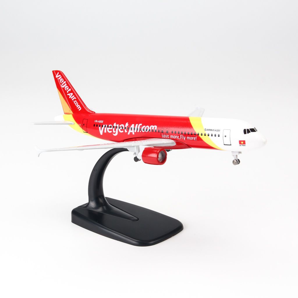 Mô hình máy bay Airbus A320 Vietjet Airlines V&G 70 Everfly 20cm ...