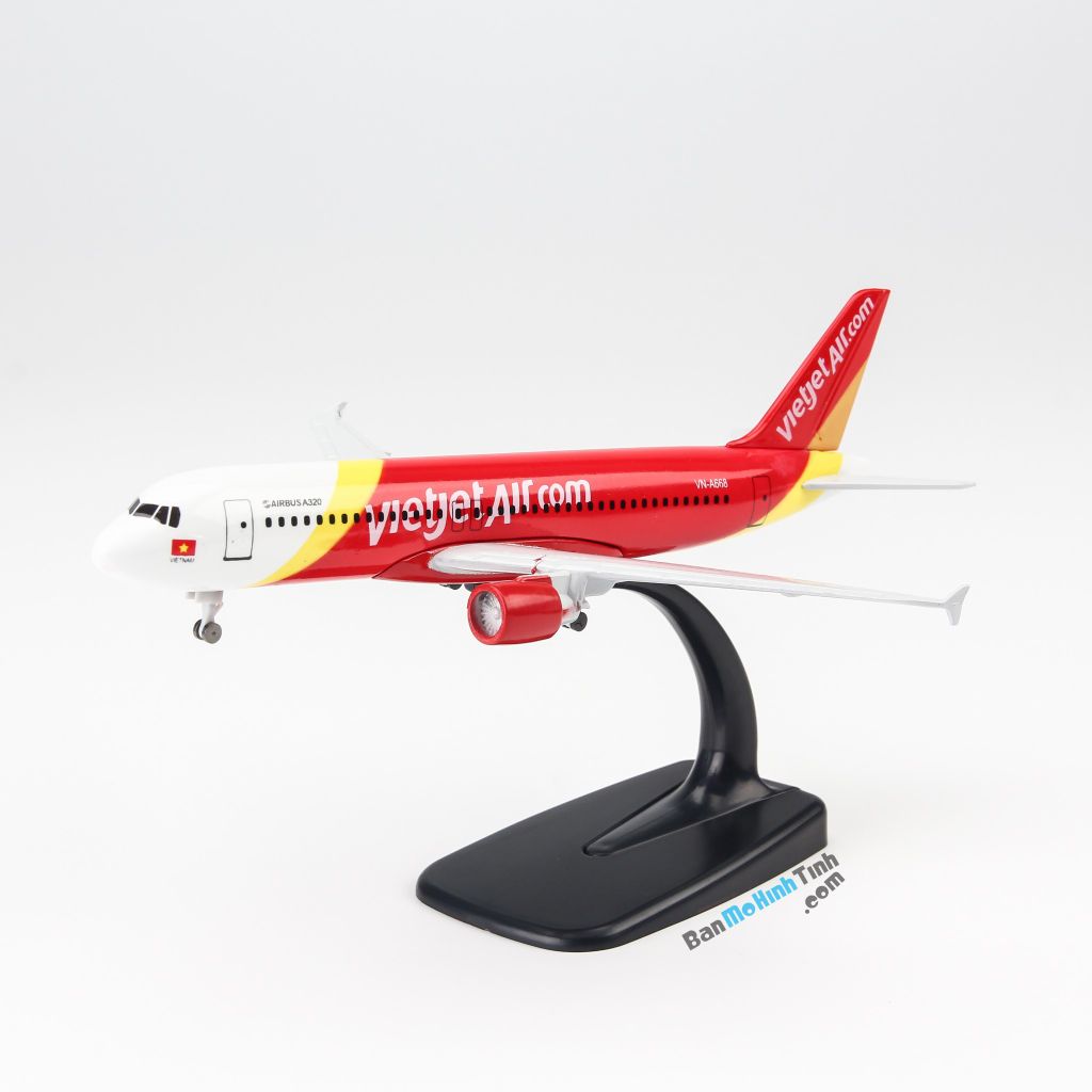 Mô hình máy bay Airbus A320 Vietjet Airlines V&G 70 Everfly 20cm ...