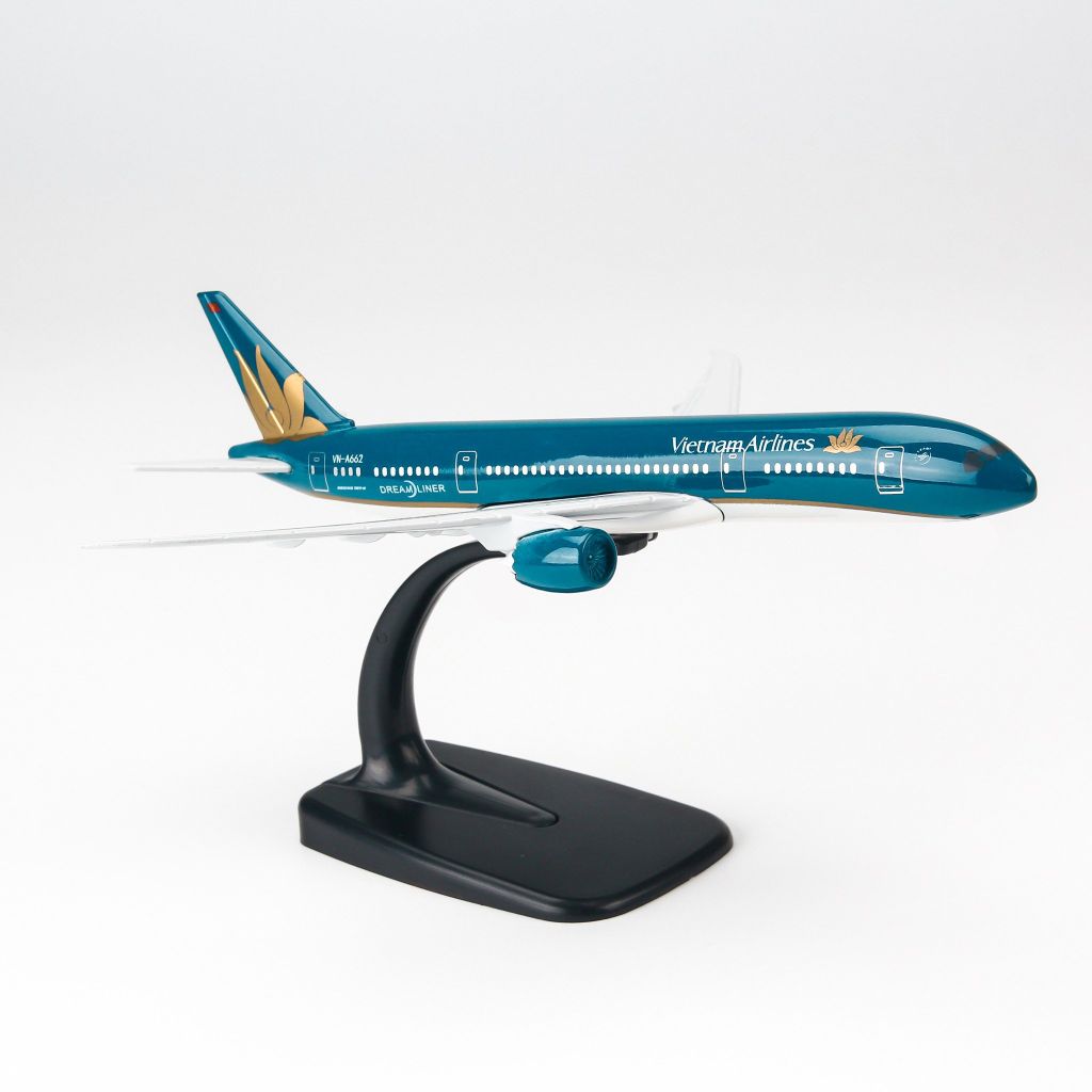  Mô hình máy bay Vietnam Airlines Boeing B787 No Wheel 20cm Everfly 