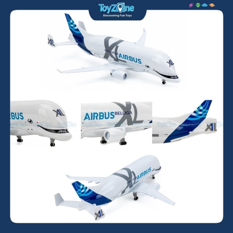 Mô hình máy bay vận tải Airbus Beluga XL A330-743L 20cm Everfly