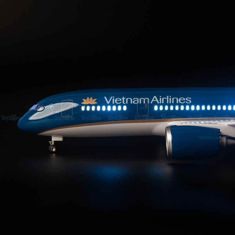 Mô hình máy bay Vietnam Airlines 47cm lắp ráp có đèn Everfly