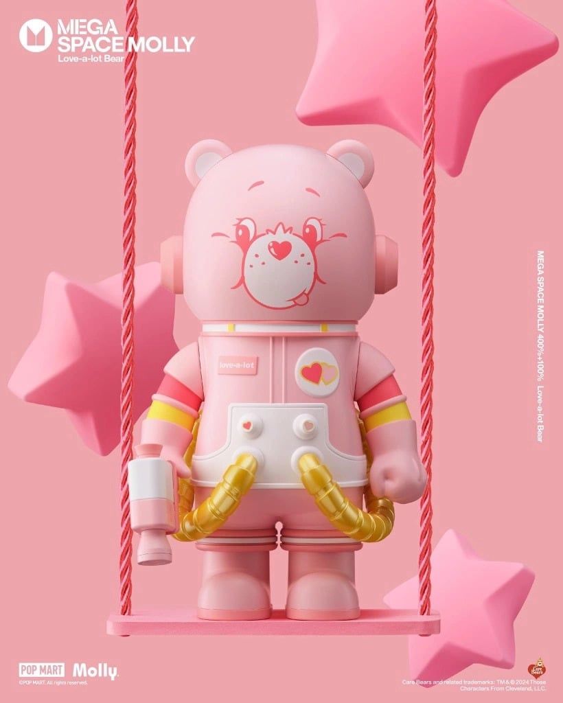 Mô hình đồ chơi Mega Space Molly 400%+100% Love A Lot Bear - POP MART