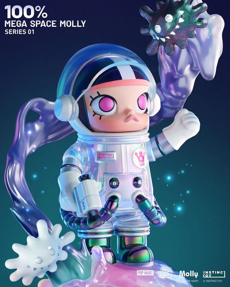  Mô hình đồ chơi Blind Box Mega Space Molly 100% Series 1 POP MART 