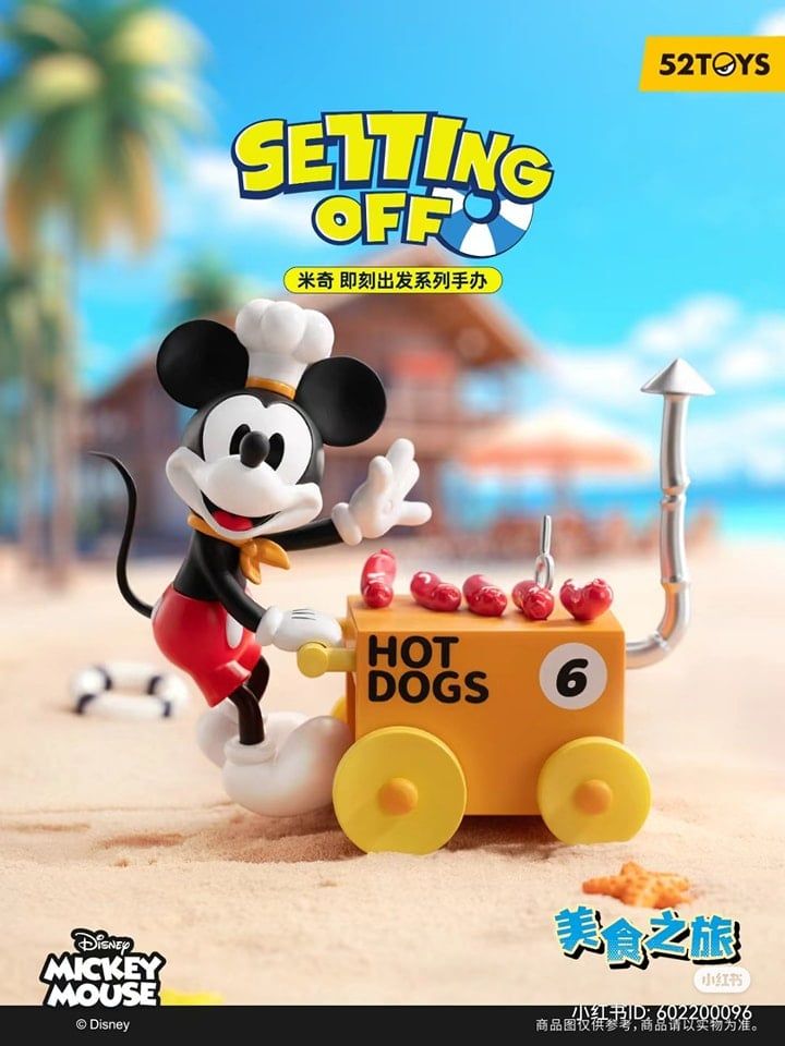 Mô hình đồ chơi Blind box Mickey Mouse Setting Off - 52TOYS
