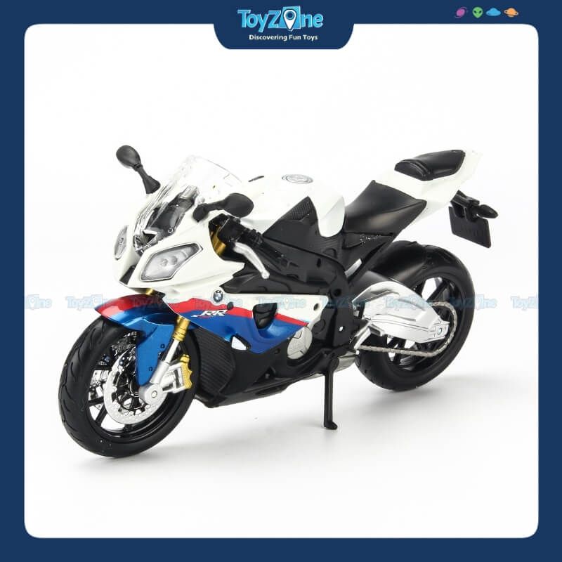 Mô hình mô tô BMW S1000RR White 1:12 Maisto