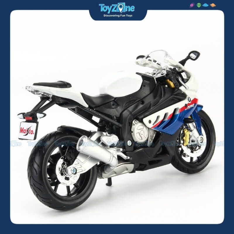 Mô hình mô tô BMW S1000RR White 1:12 Maisto