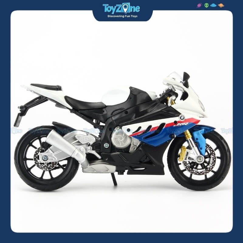 Mô hình mô tô BMW S1000RR White 1:12 Maisto