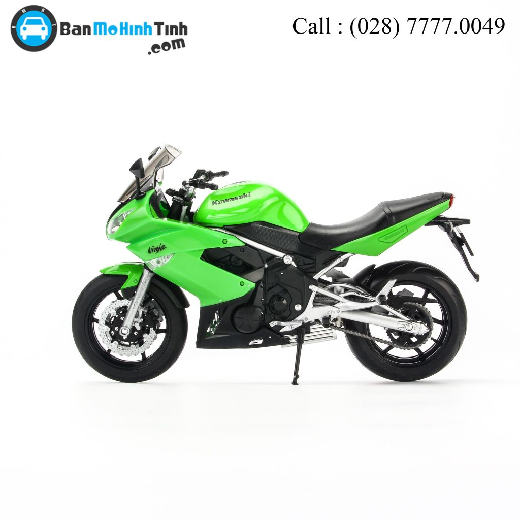 Mô hình xe mô tô Kawasaki Ninja 650R 2009 Green 1:10 Welly -62803