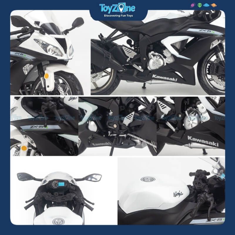 Mô hình mô tô Kawasaki ZX-6R 1:12 DG